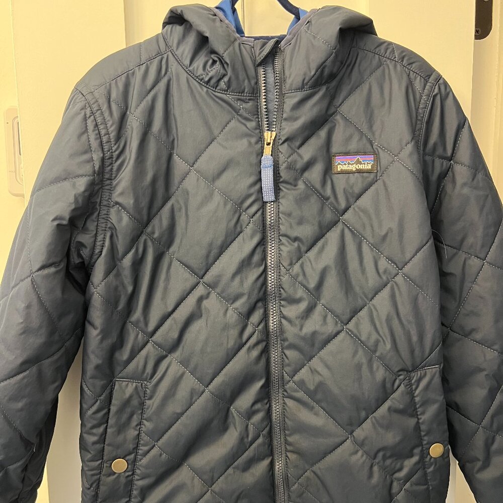 Patagonia Boys' Diamond Quilt Hooded Insulated Jacket